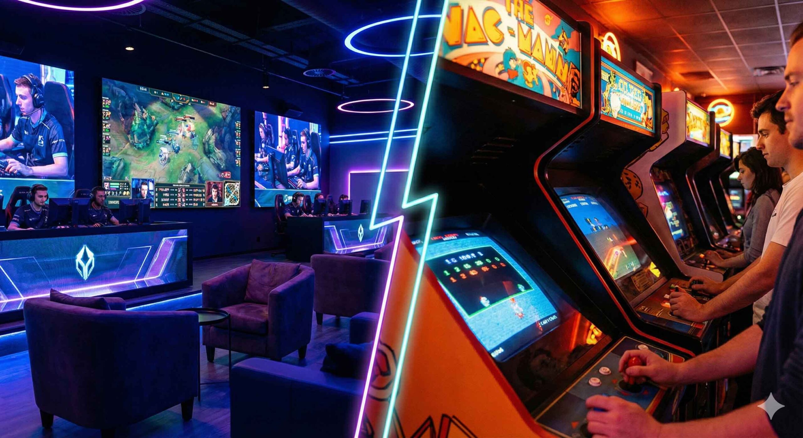 Gaming Lounge vs. Traditional Arcade