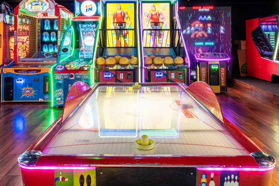 Kids and adults celebrating a birthday with bowling and games at The Game Palacio in Bandra
