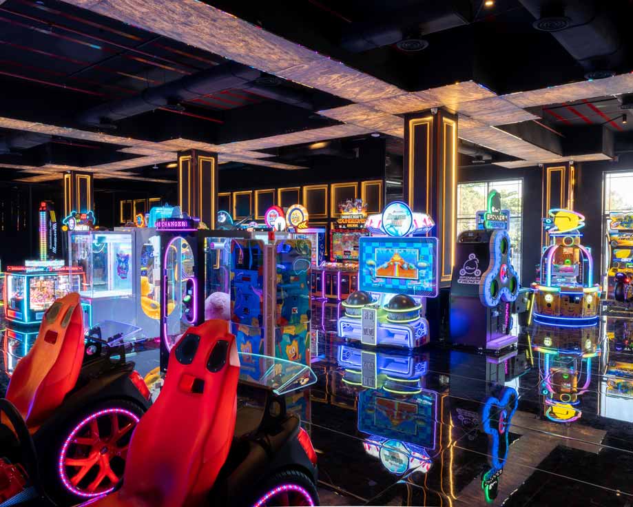 Friends playing VR games and bowling at The Game Palacio entertainment hub in Pune