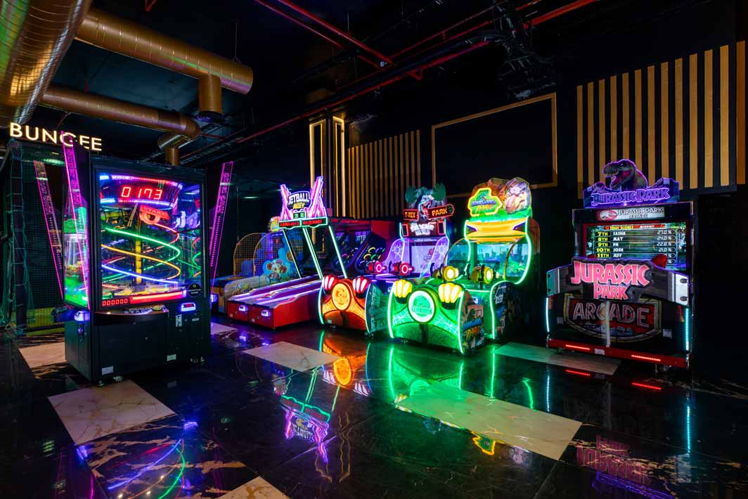 Families and friends enjoying bowling and arcade games at The Game Palacio in Chandigarh
