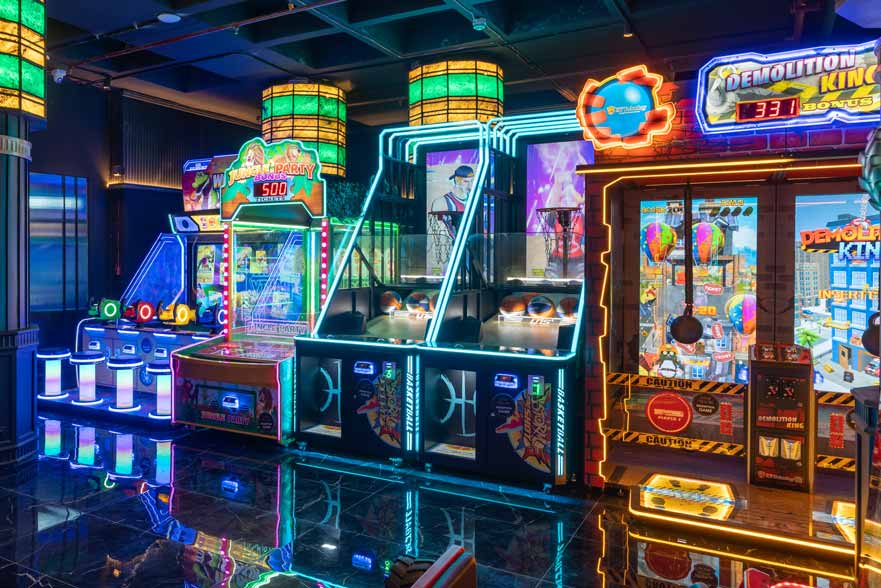 Classic and modern arcade games at The Game Palacio game zone in Delhi