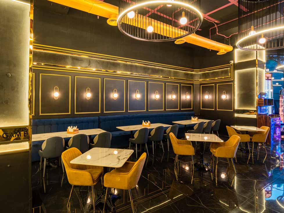 Group of friends celebrating an adult birthday party at The Game Palacio bowling alley in Phoenix Marketcity Kurla