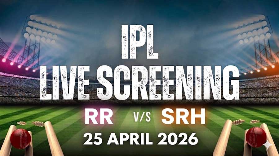RR vs SRH Live Screening IPL 25 April 2026